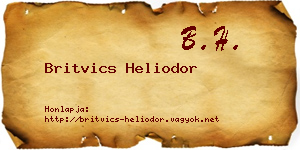Britvics Heliodor névjegykártya